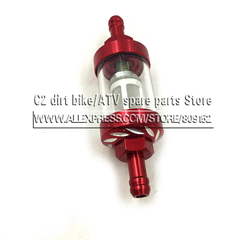 CNC универсальные газовые топливные фильтры скутер картинг 92 мм X 8 мм масляный фильтр грязь/питбайк Мотоцикл Мотокросс ATV Quad алюминиевый сплав