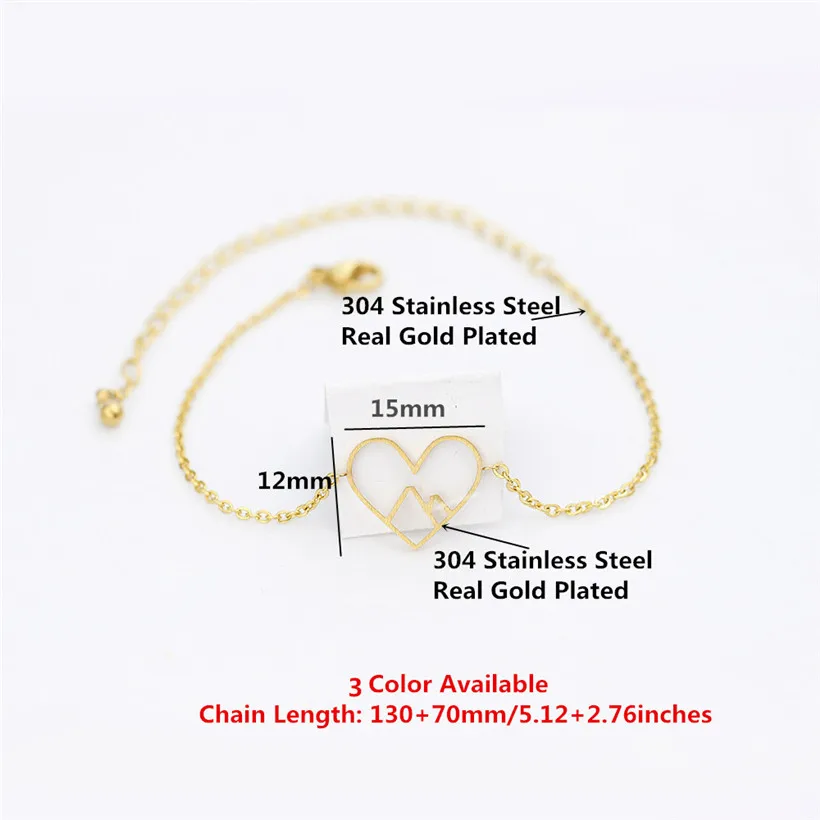 Браслеты из розового золота с сердцем женские простые парные ювелирные