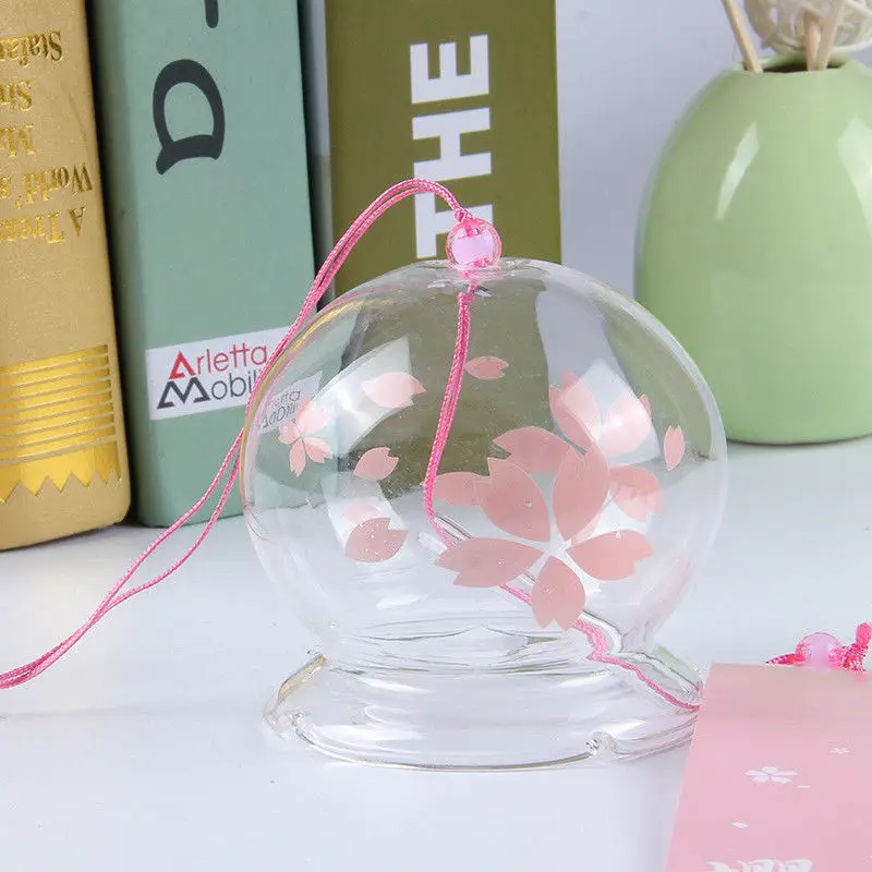 Стеклянный колокольчик с колокольчиком садовый орнамент для внутреннего окна