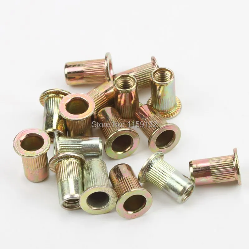50 шт. M6 плоская головка с заклепками вставка Nut Nutsert высокая эффективность для