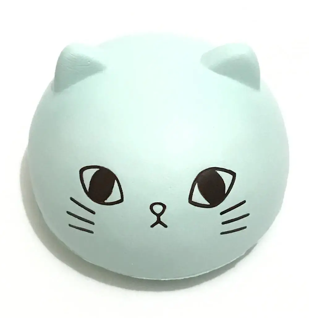 Abest jumbo cat bun мягкая и медленно поднимающаяся ароматизированный мягкий торт хлеб брелок Коллекция детских игрушек сувенир - Цвет: blue
