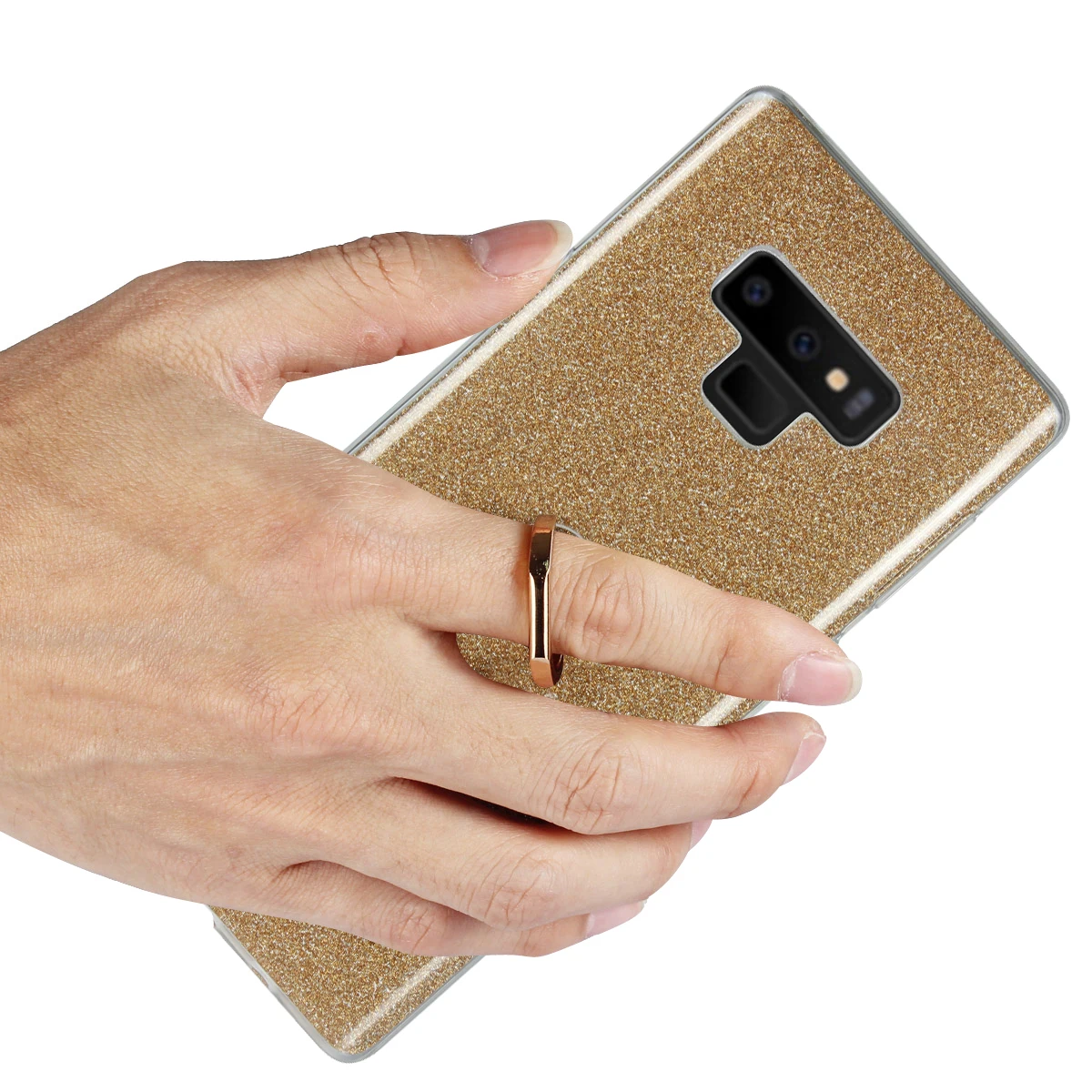 Чехол для samsung Galaxy Note 3 4 5 8 9 кольцо держатель Блестящий Мягкий ТПУ Coque чехол