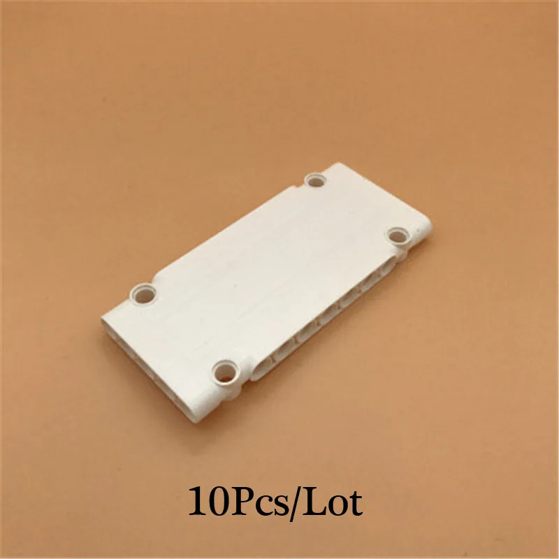 10Pcs White 10 шт./лот, детали для техники, 5x11x1, строительные блоки для панели, плоская панель, грузовик, кирпич, DIY игрушки, совместимы с 64782 - Цвет: 10Pcs White