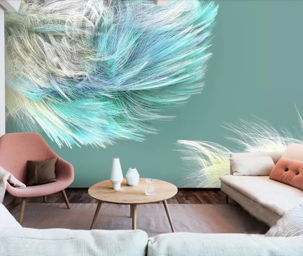 Современный простой абстрактный цвет волнистая линия фон настенная