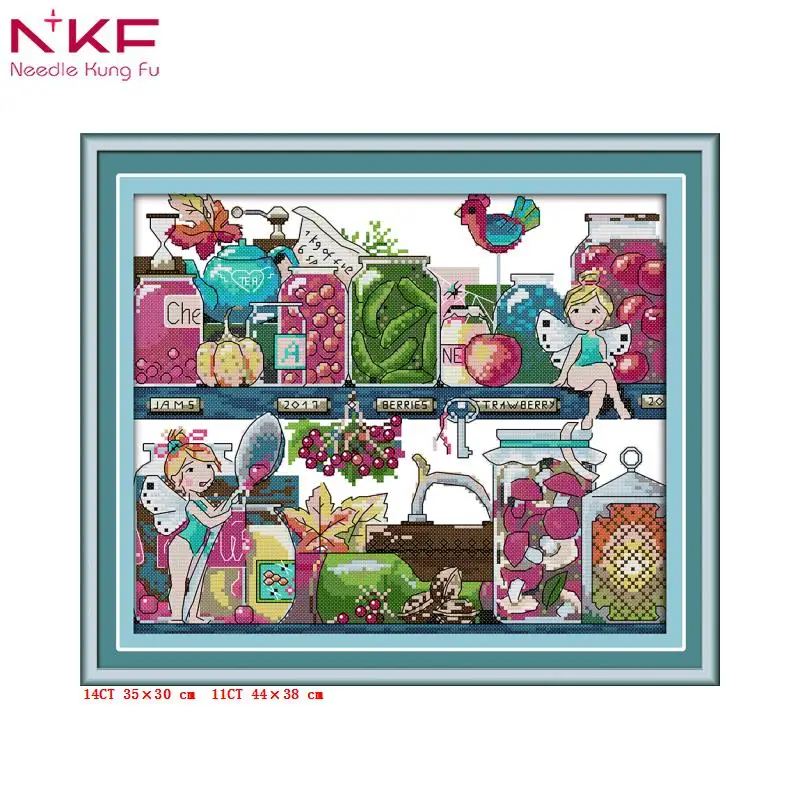 NKF хранение diy живопись Счетный напечатанный на холсте DMC 14 11CT Вышивка крестом