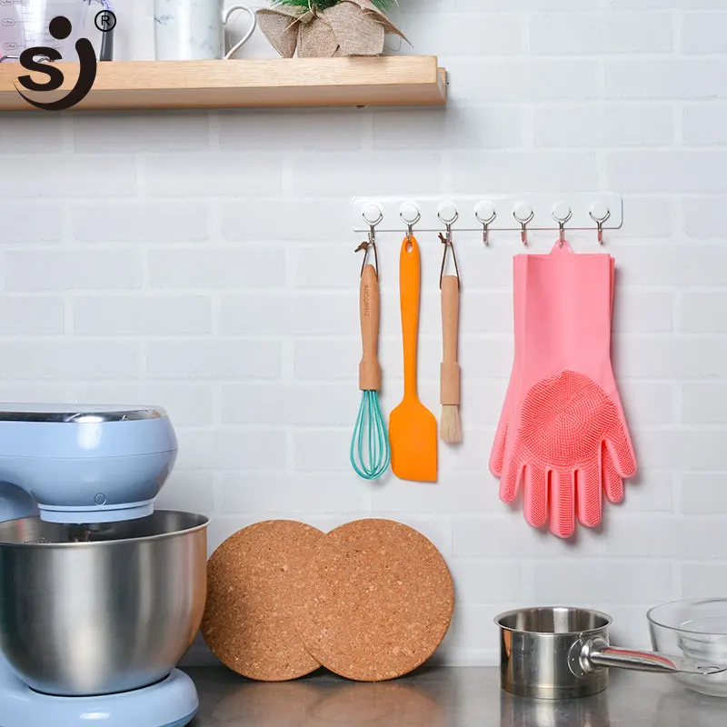 

Kitchen Silicone Cleaning Gloves Magic Silicone Dish Washing Gloves Easy Household Silicone Scrubber Rubber Cleaning Gloves