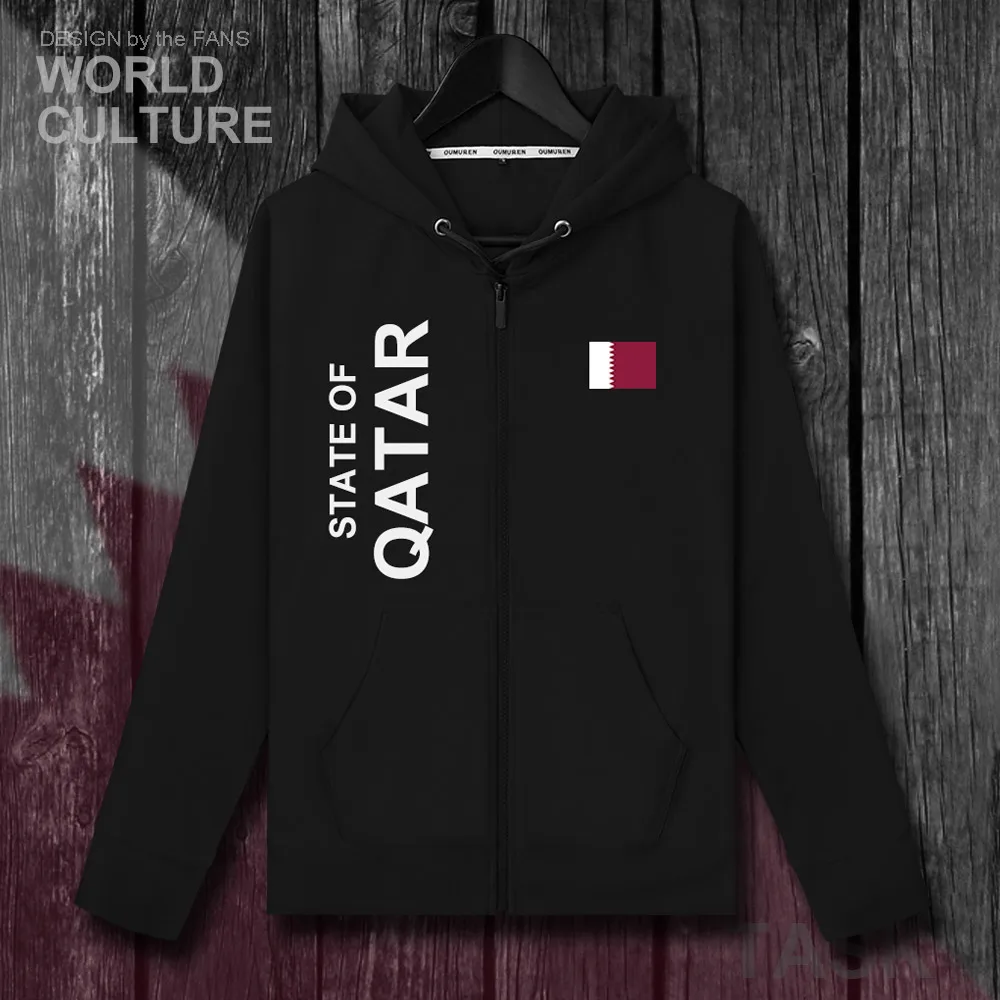 Qatari daulat QA мужские флисовые толстовки с капюшоном зимняя куртка майки и пальто