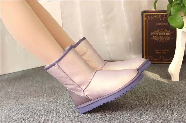 ; Коллекция года; зимние сапоги на натуральном меху; классические Mujer Botas; водонепроницаемые зимние сапоги из натуральной овечьей кожи; женская обувь