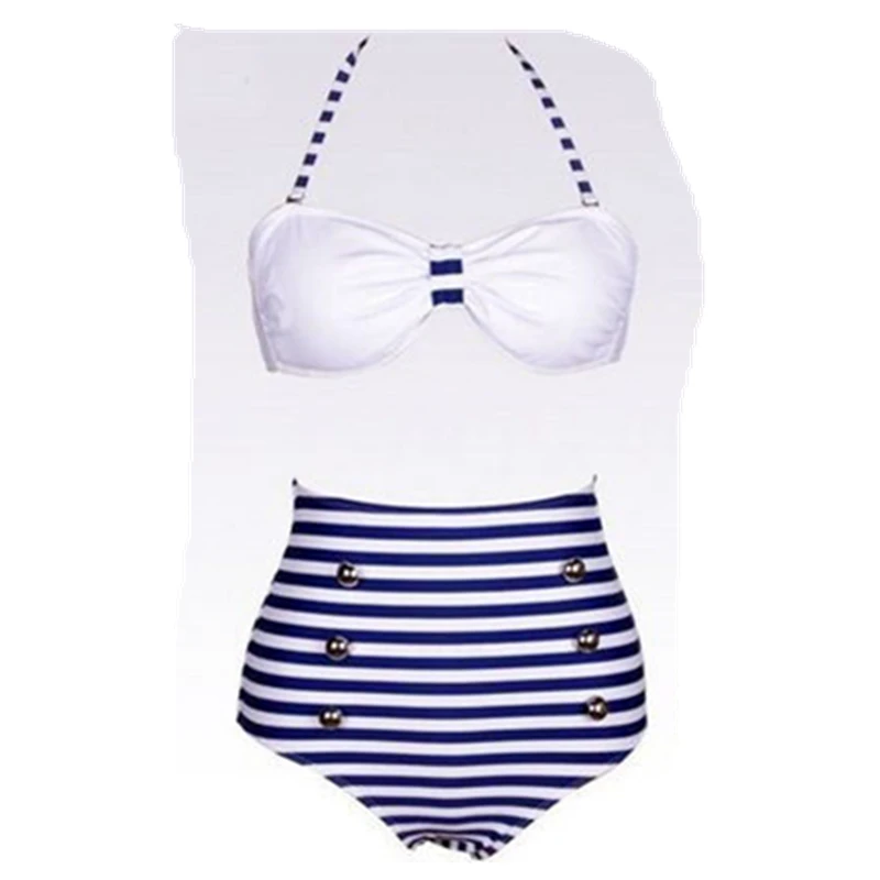 Новый стиль горошек с высокой талией бикини оптовая продажа Холтер