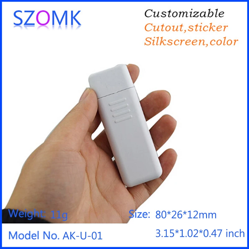 1 piece free shipping white usb flash drive enclosures 80*26*12 mm AK-U-01 plastic USB box housing | Обустройство дома