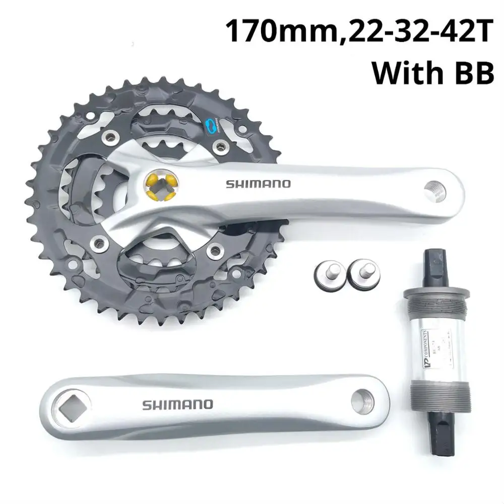Silver 42T with BB ACERA FC-M361 MTB шатун для горного велосипеда, 6, 7, 8, Скорость 3x8 24s рукоятки 42-32-22T 48-38-28T 48 т 42 170 мм 175 мм m360 m361 звездочка цепной передачи - Цвет: Silver 42T with BB