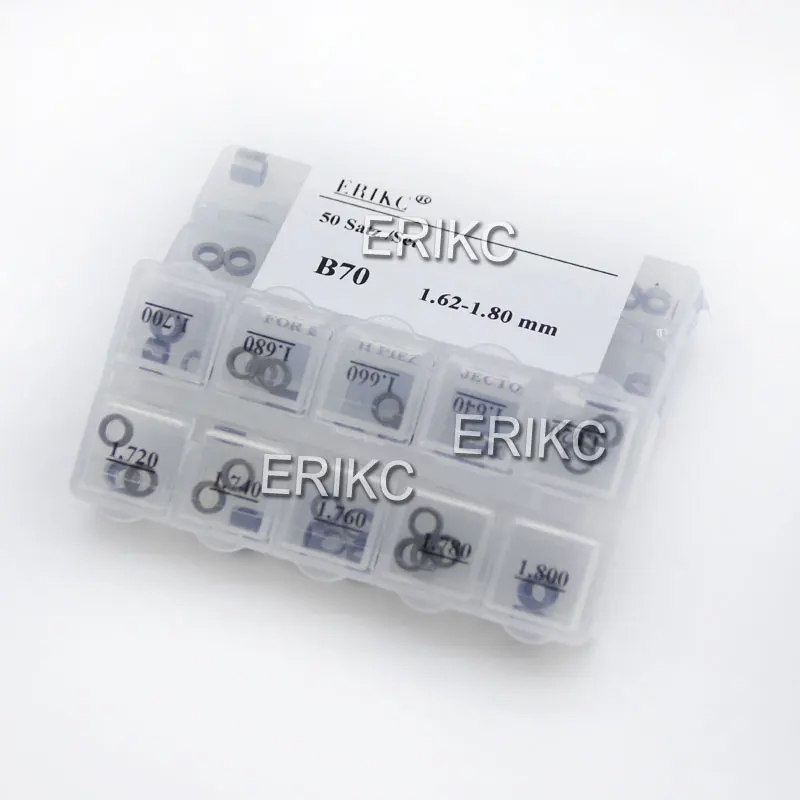 ERIKC 50 шт. B70 пьезо Common Rail регулировочные шайбы 1,62-1,80 мм прокладки комплекты для ремонта прокладок для Bosch пьезо инъекции