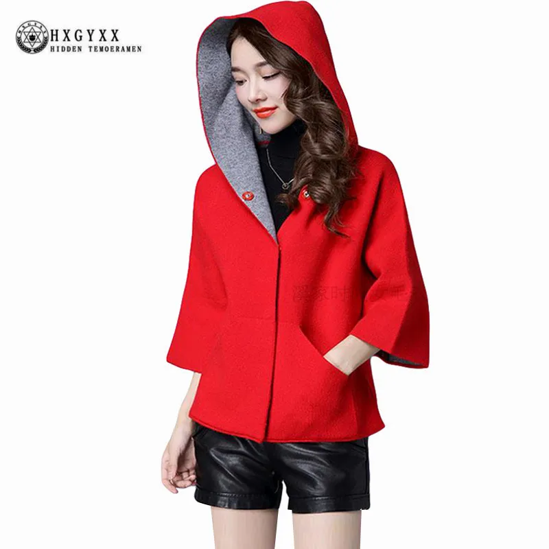 Женский шерстяной свитер с капюшоном осенне весенний кардиган свободного покроя