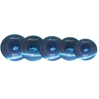 arborea low volume cymbal blue mute cymbal set 5 pieces of 14hihat16crash18crash20ride cymbal for practice