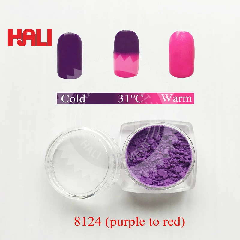 Цветной термохромный пигмент чувствительный к температуре порошок 31 celcius purple to
