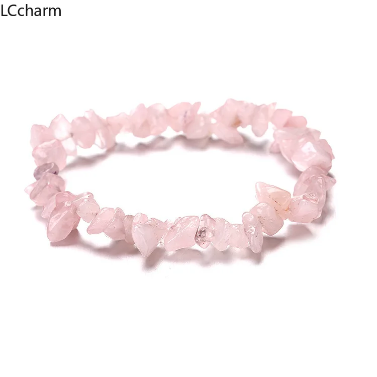 Недавно для мужчин и женщин из натурального камня чип бусины эластичный браслет