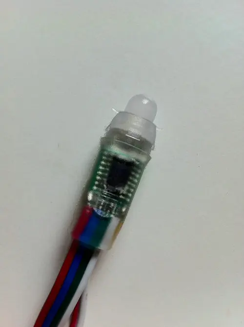 100 шт. 12 мм WS2801 RGB полный Цвет светодиодный пиксель Водонепроницаемый Адресуемых