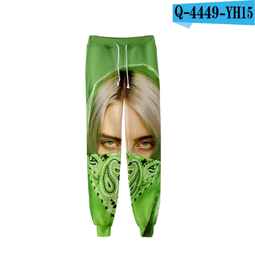 Frdun Tommee 3D Billie Eilish брюки с принтом повседневные весенние повседневные штаны для бега женские и мужские брюки тонкие крутые горячая Распродажа брюки 4XL - Цвет: black