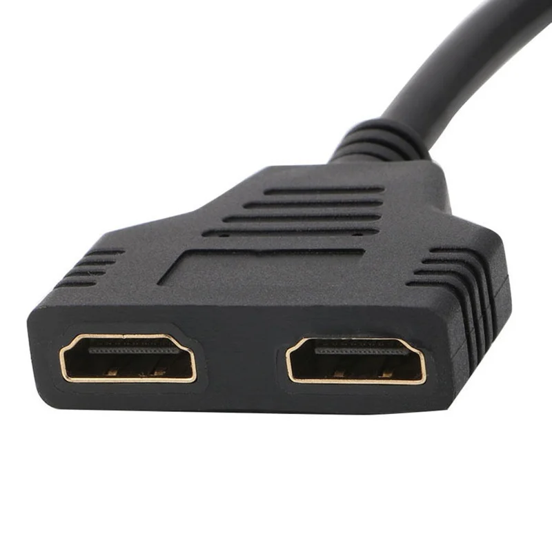 30 см DVI-D Мужской 24+ 1-два HDMI двойной женский сплиттер видео адаптер конвертер кабель провода цифровые кабели видео HDMI кабели