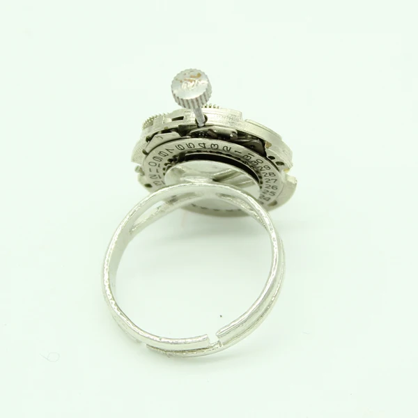 Викторианское кольцо в стиле стимпанк Кристальные Коктейльные японские часы