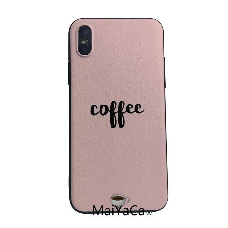 MaiYaCa для coque iphone 8 plus ок но первый Coffee Coque Чехлы X 7plus 6plus 6s 5S SE XS XR XSMAX|Чехлы-накладки| |
