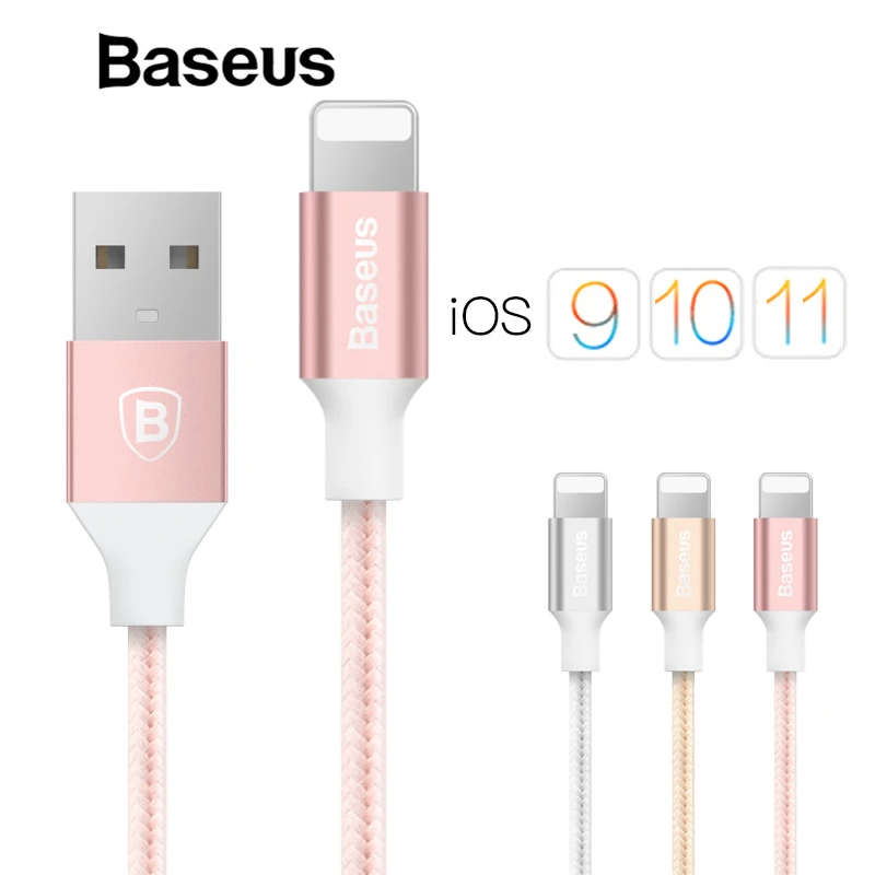USB-кабель Baseus для iPhone X 8 5 5s 6s 6 7 Мобильный телефон 2A кабель быстрой зарядки и