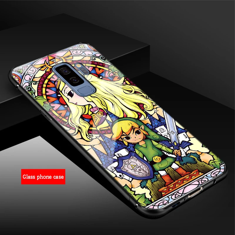 Из игры «Легенда о Зельде закаленное Стекло чехол для телефона для samsung Galaxy A6 A6S A8 A8S J6 J8 S8 S9 S10 PLUS, NOTE 8, 9