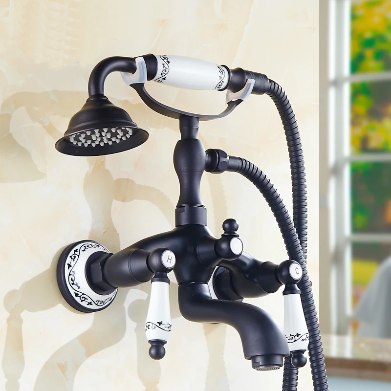 Настенный смеситель для душа в ванную комнату насадка масляный резиновый