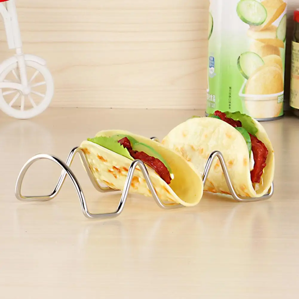 Новый держатель из нержавеющей стали Taco Мексиканская подставка для еды вмещает