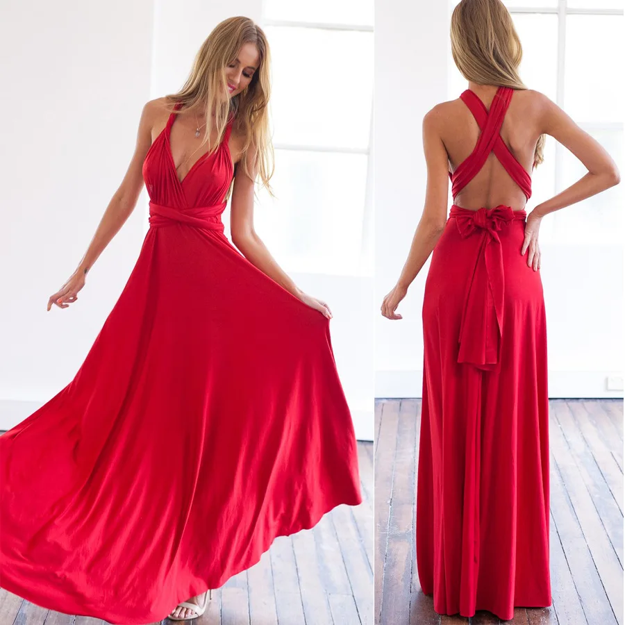 

Summer dress 2018 Ultra Perfect Sexy Women Beach Dresses Tunic Backless Irregular Hems Maxi Long Dress Sashes Vestidos