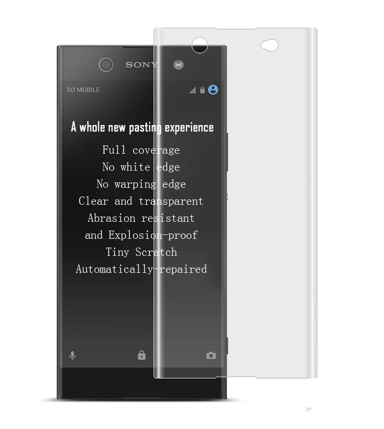 Полная защита экрана 3D мягкая пленка для Sony Xperia XA1 Plus XZ1 Compact XZ Premium Ultra XA X Performance (без