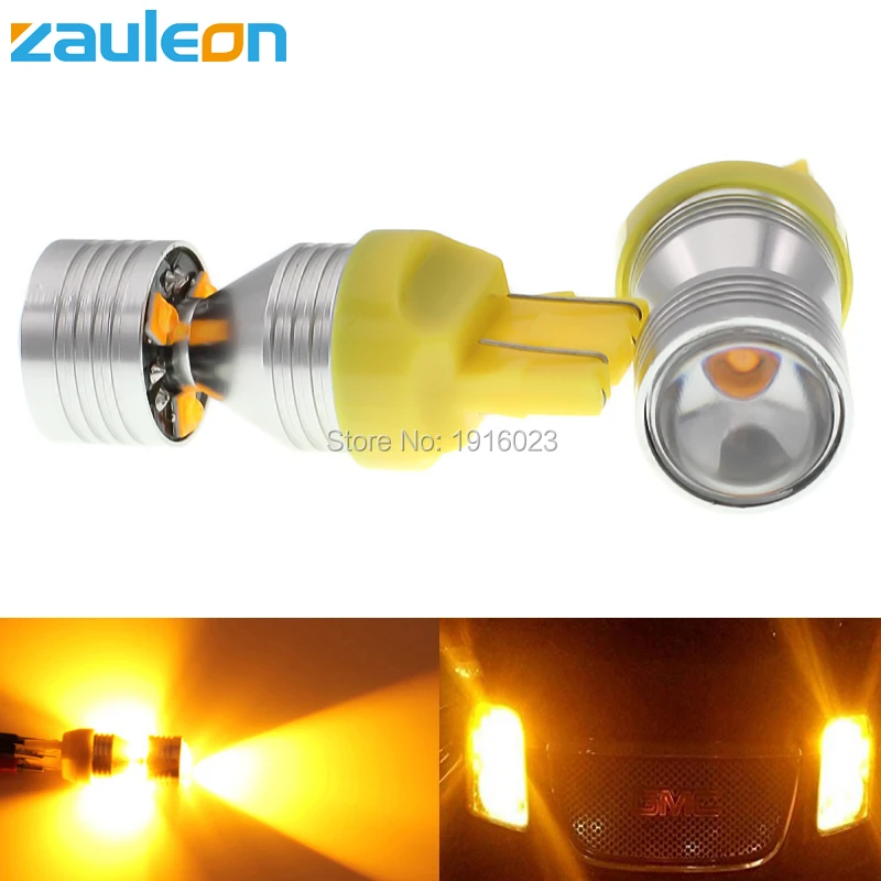 Zauleon 2 шт. T20 7443 W21/5 Вт Желтый Янтарный 20 Светодиодный светильник для автомобиля с