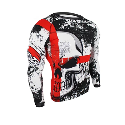 Style d MMA подвеска боксерская перчатка Рашгард Футболка с принтом обезьяны черепа кикбоксинг длинные Легинсы Брюки Muay Thai BJJ Jiu Jitsu Fightwear - Цвет: Style d