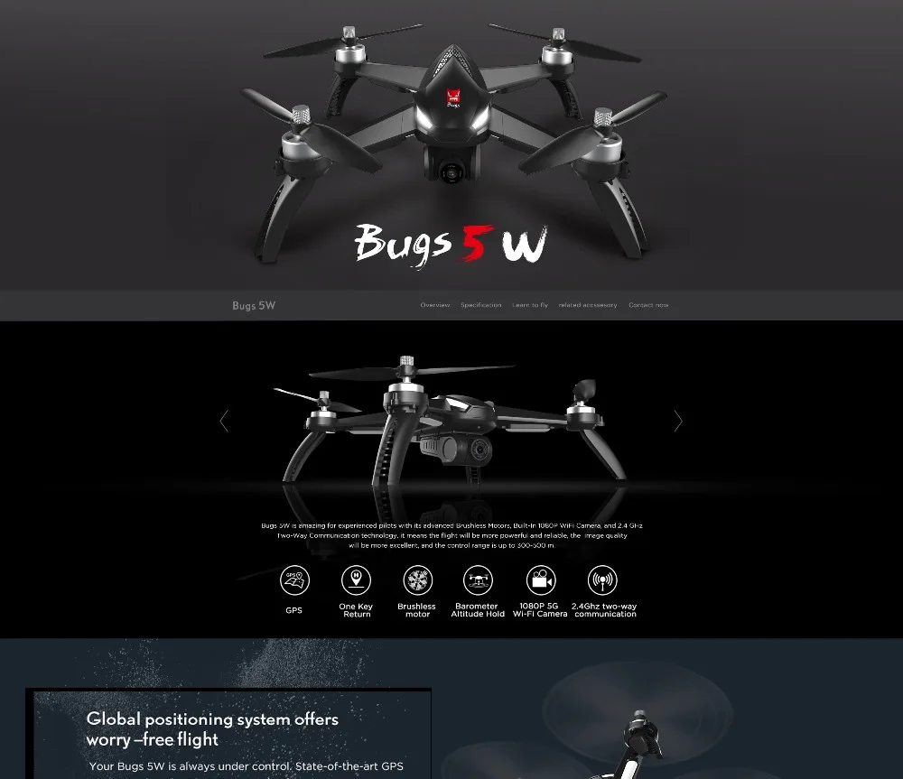 MJX Bugs 5W B5W RC gps Дрон с 5G Wi-Fi 1080P регулируемая камера один ключ возврат Следуйте за мной Квадрокоптер бесщеточный Дрон вертолет