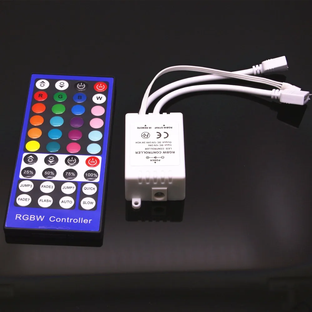 RGBW светодиодный Управление затемнитель 4 Каналы DC 12 V-24 V 5Pins ИК 40Key дистанционного