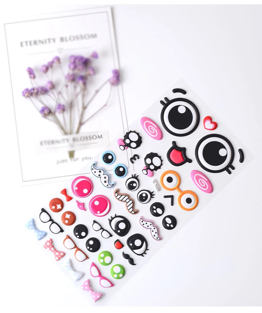 CCINEE милые наклейки эмодзи глаза используемые для Аксессуары куклы сделай сам