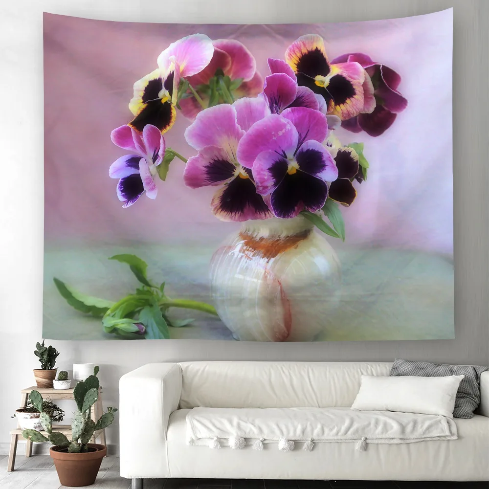 Tapestry 3d Романтическая Роза красочные шторы цветы искусство ковер настенный гобелен матрас богемный большой солнцезащитный крем квадратный платок - Color: Tapestry
