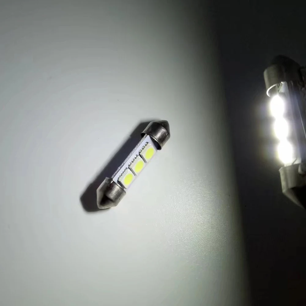 10x яркая белая светодиодная автомобильная лампа C5W 5050 3 Smd 3Smd 31 мм 36 39 41 Dc 12v Festoon для