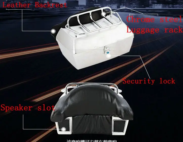 Коробка мотоцикла багажник на хвост багаж с верхней спинкой для Kawasaki Vulcan Classic VN 400