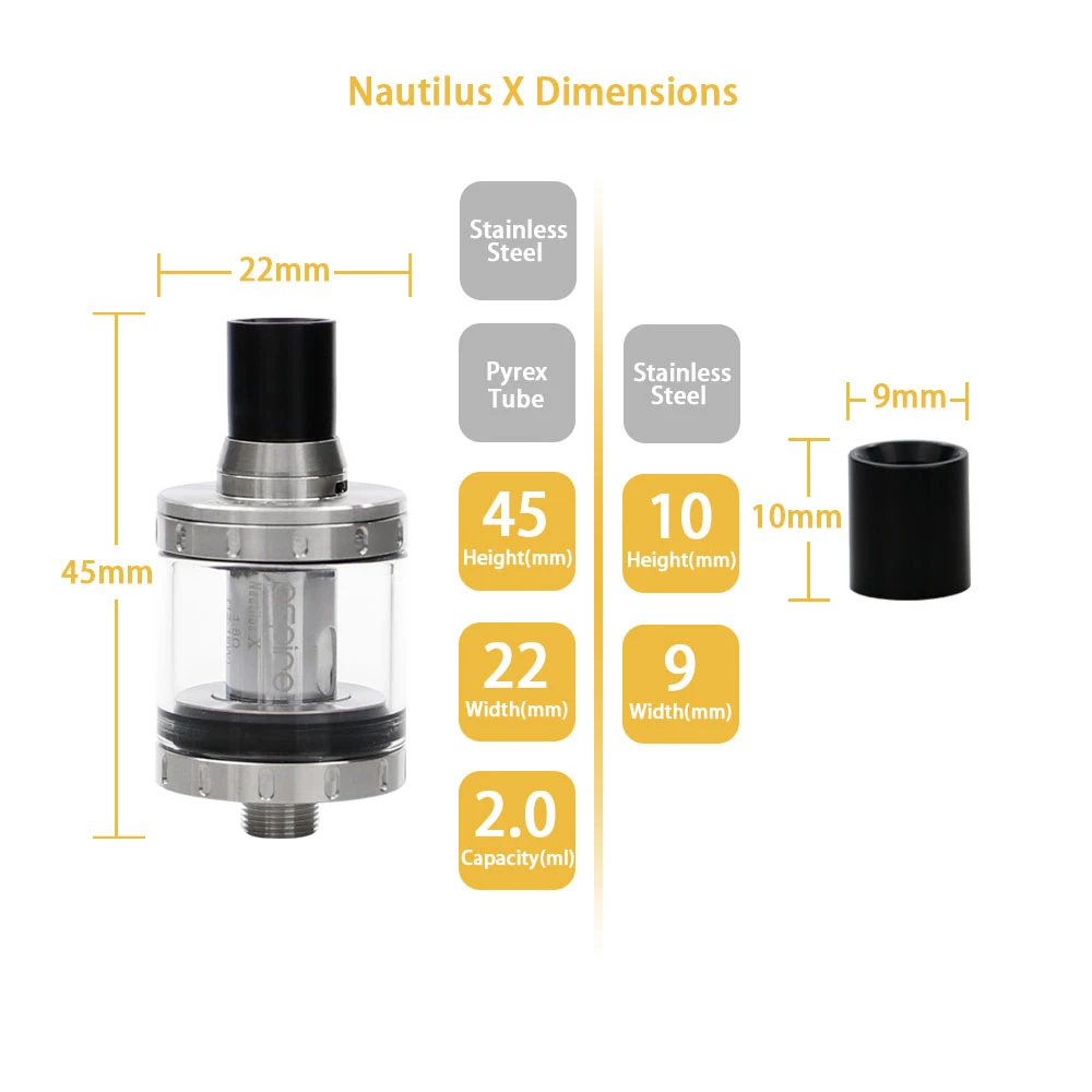 Ограничено! Aspire Nautilus X атомайзер tpd версия 2 мл емкость танк с u техническая катушка