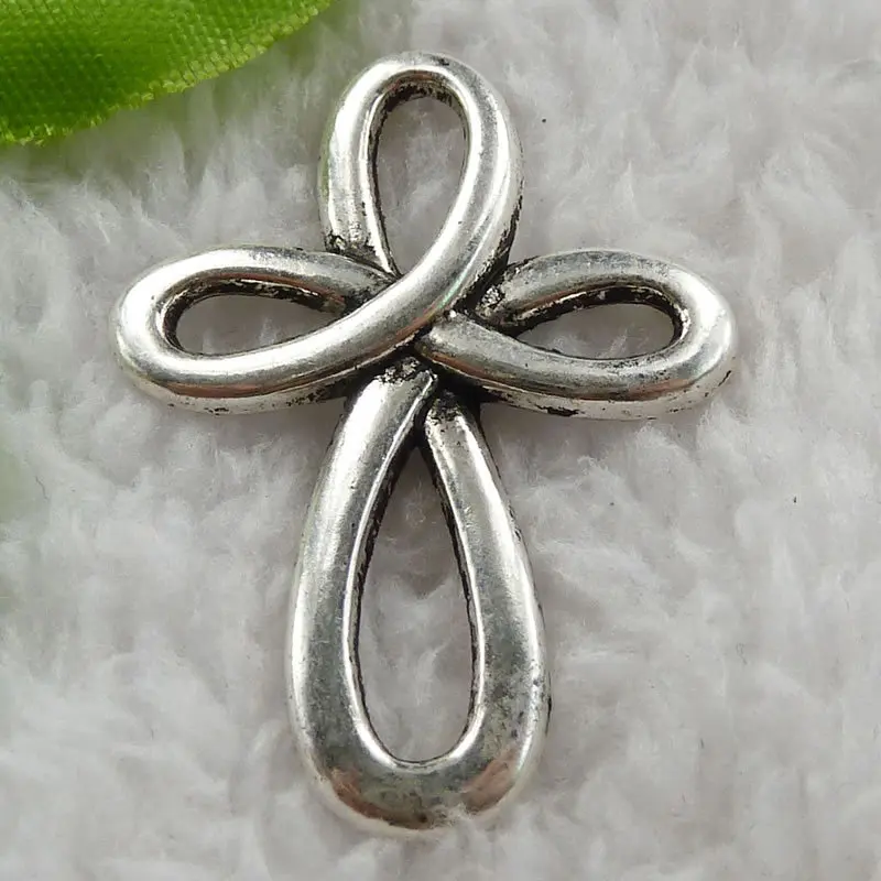 88 штук старинный серебряный крест Charms 37x28 мм #1566