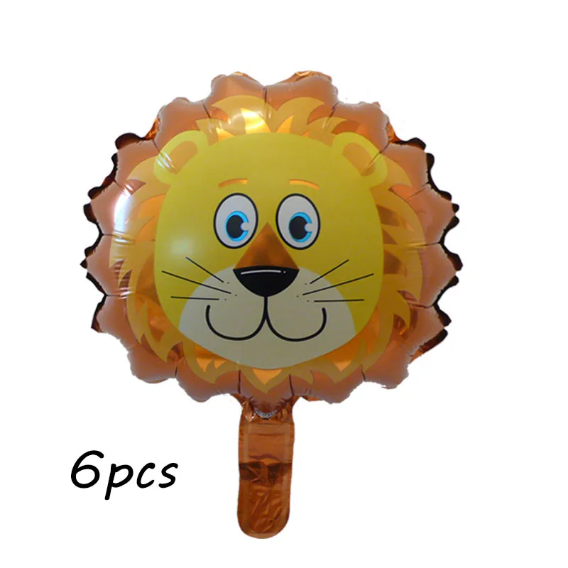 mini lion 12 дюймов воздушные шарики из латекса с животными мини голова животного Зебра обезьяна лев тигр форма фольги шар для детей день рождения Декор Игрушки Мяч - Цвет: mini lion