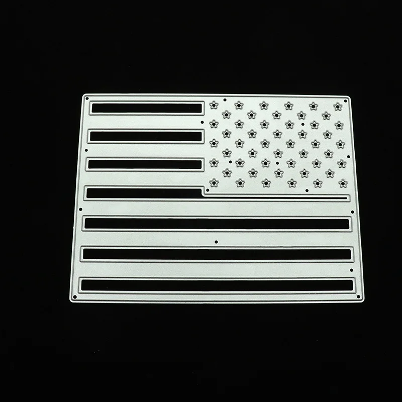 DIY Crafts Scrapbooking Cutting Dies Metal American Flag Stencil for Paper Cards Album snijmal en embossing Troqueles | Дом и сад