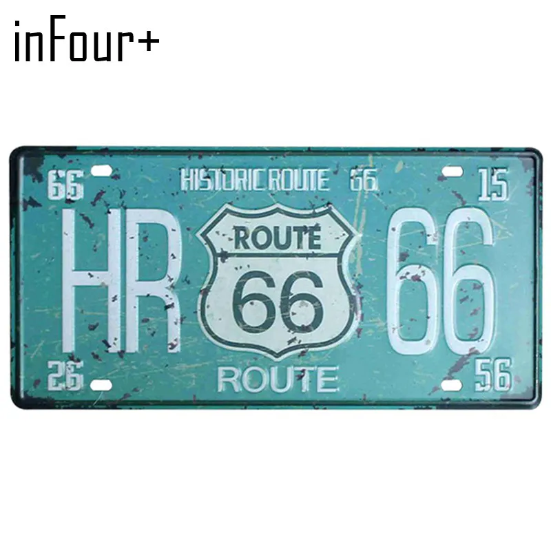 MPA0521 Горячая ROT Route 66 номерной знак металлическая пластина автомобильный номер оловянные знаки бар паб кафе для домашнего декора металлическая гаражный знак покраска таблички знаки - Цвет: MPA0521