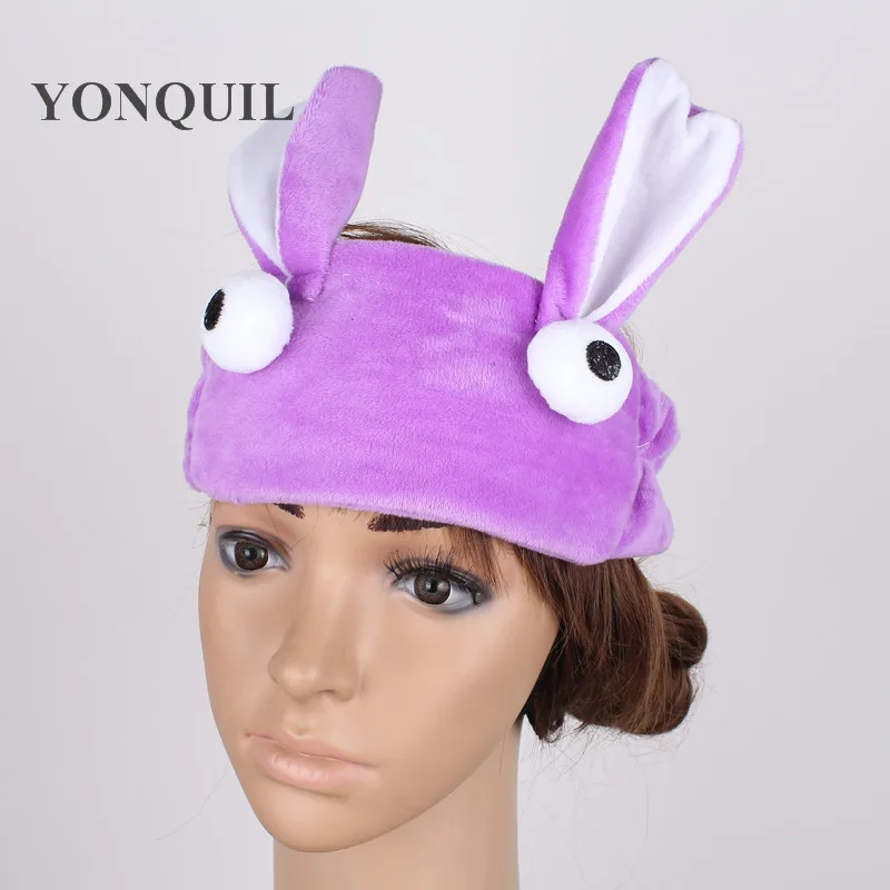 Cute Turban Korean Big Eyes Gargle Bath headband Face washing Hairbands SPA Make up Elastic soft Headbands with ears 12pcs/lot |