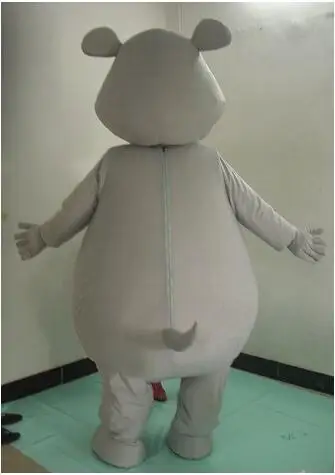 Новый Взрослый Deluxe большой толстый серый Бегемот вечерние костюм ростовой куклы