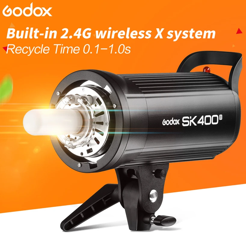 Профессиональная студийная стробоскопическая вспышка Godox SK300II SK400II 300Ws 400Ws GN65 со