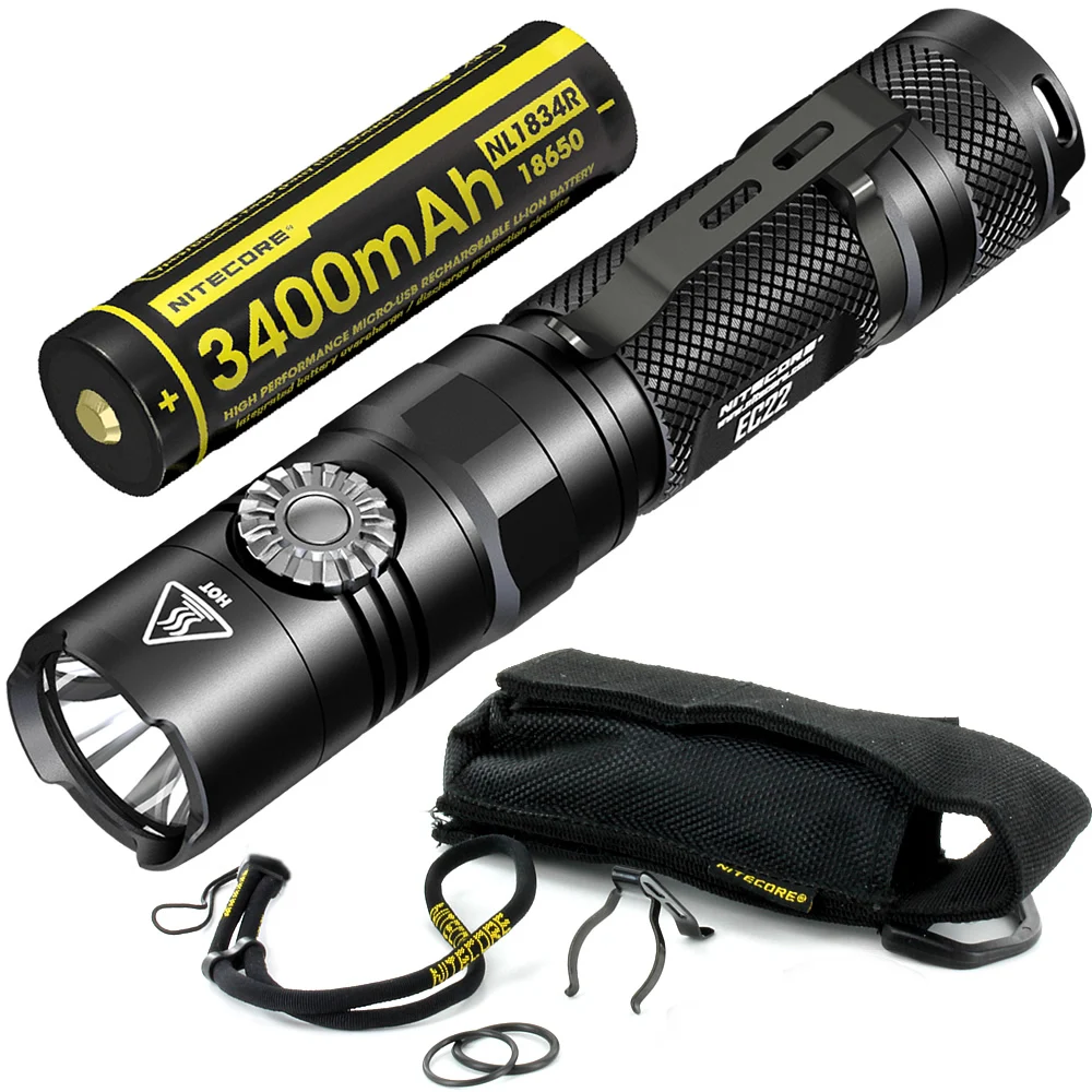 Фонарик NITECORE EC22 с зарядным usb портом перезаряжаемая батарея 18650