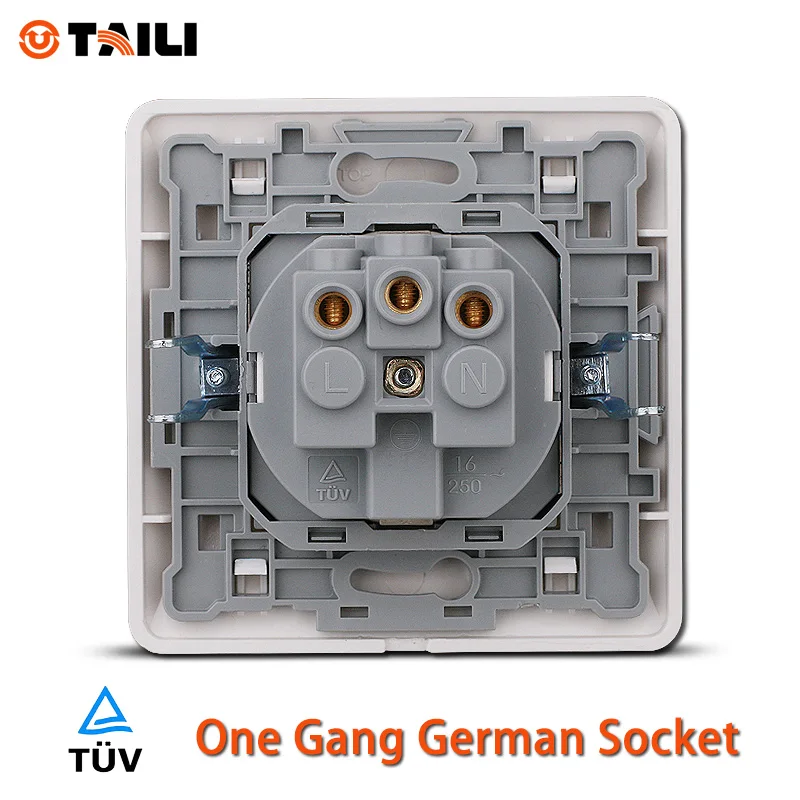 TAILI настенная розетка стандарта ЕС немецкая Schuko TL0616|eu socket plug|german wall outletplug ac |