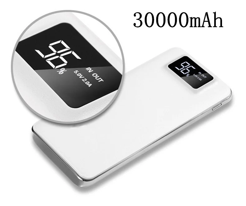 2019 новый внешний аккумулятор 30000 мАч для Xiaomi Mi 2 USB power Bank портативное зарядное